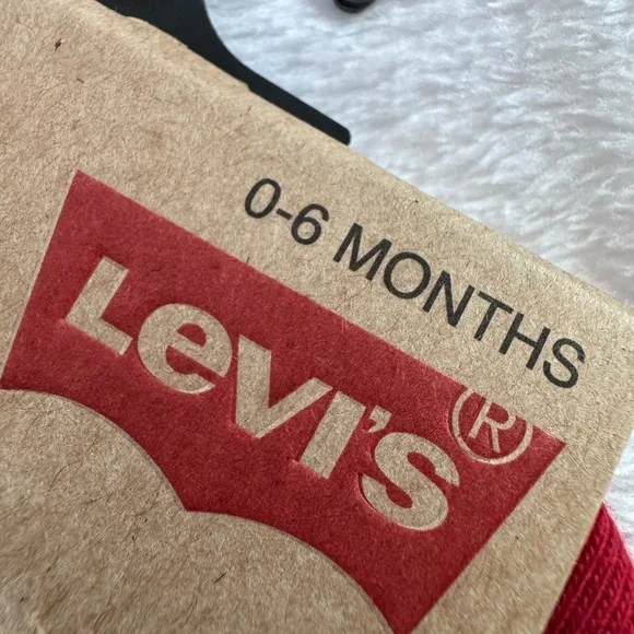 Levi's Red and Gray Infant Hat and Bootie Set - Picture 5 of 5